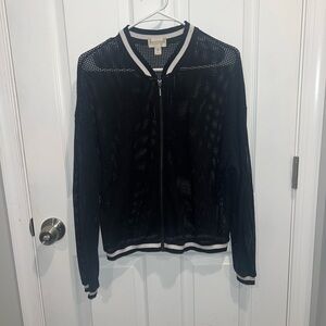 Netted Bomber Jacket